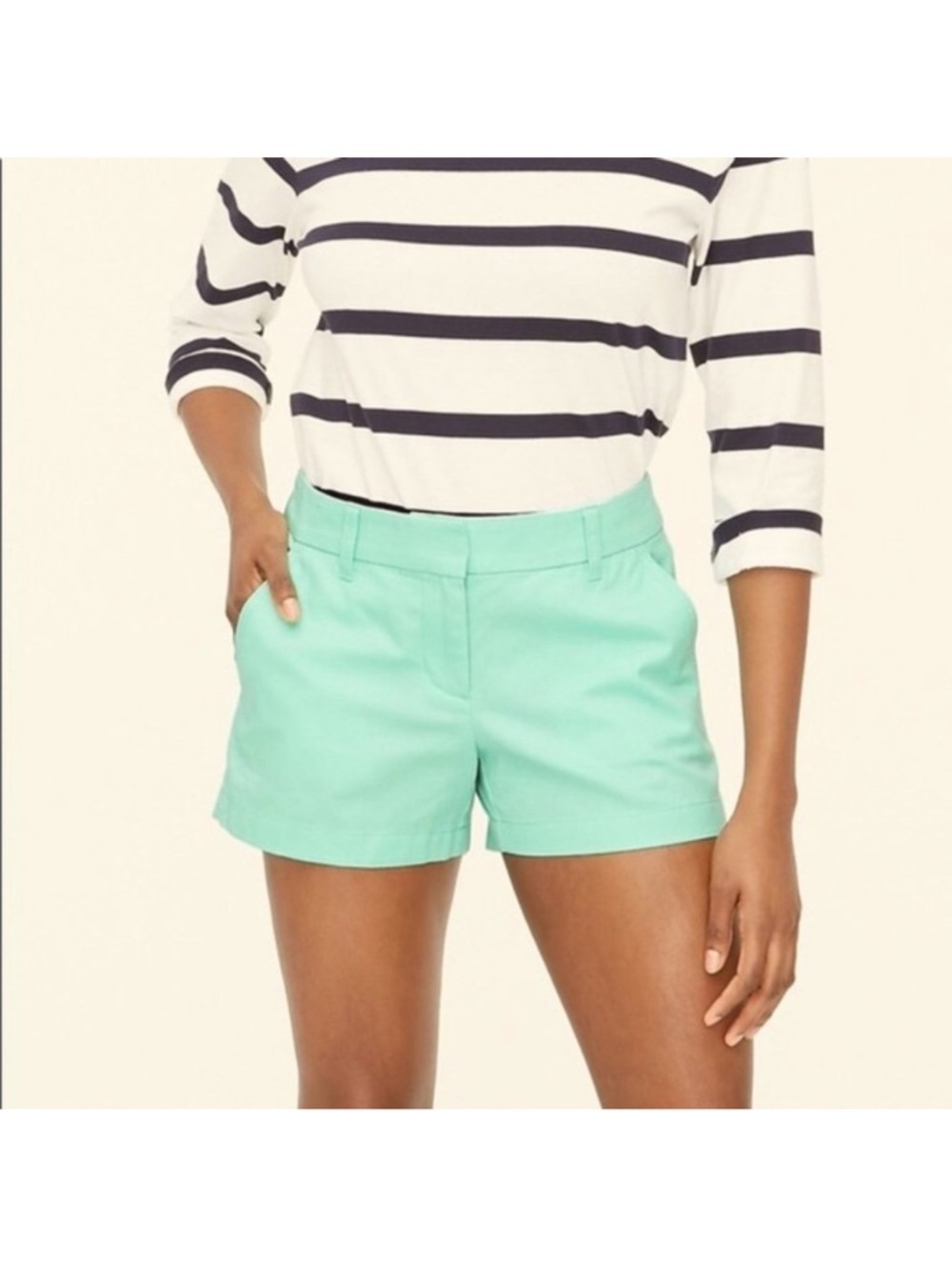 J. Crew 3” Chino Shorts Broken In size 6 mint green